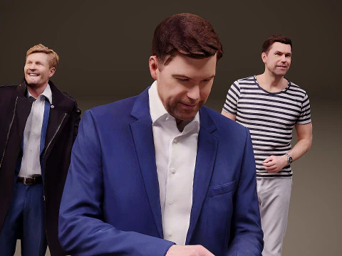 Collection of people x 10 01 3D Model