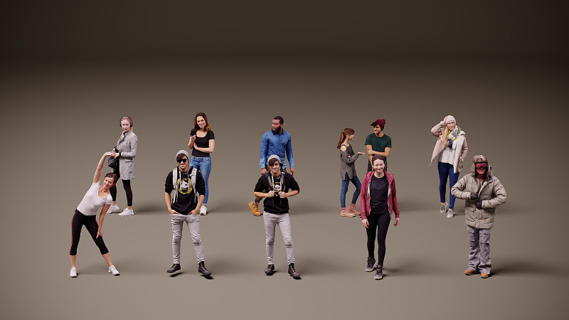 Collection of people x 10 02 3D मॉडल .c4d .max .obj .3ds .fbx .stl .blend 