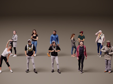 Collection of people x 10 02 3Dモデル