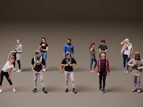 人物集&times;10 02 3Dモデル