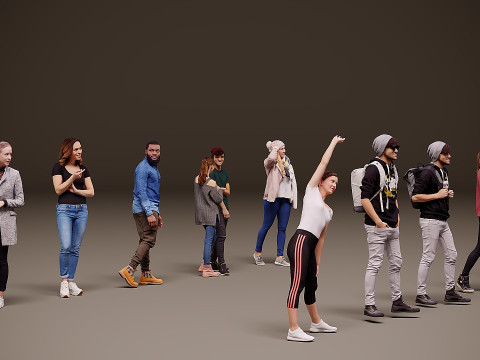 Collection of people x 10 02 3D मॉडल