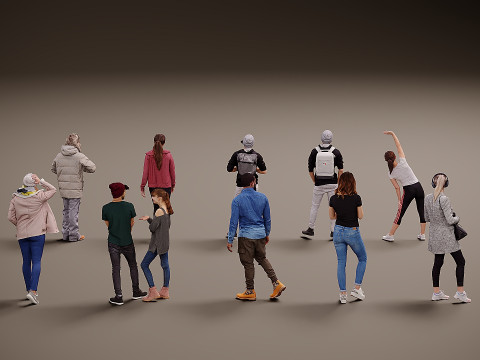 Collection of people x 10 02 3D मॉडल