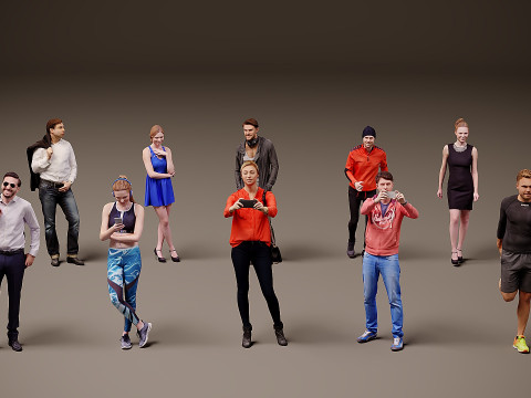 Collection of people x 10 03 Model 3D