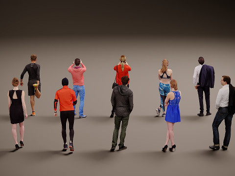 Collection of people x 10 03 3D मॉडल