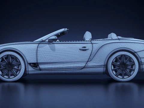 Bentley Continental GT Convertible 2020 3D Model