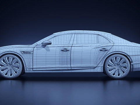 Bentley Flying Spur Mulliner 2022 Modelo 3D