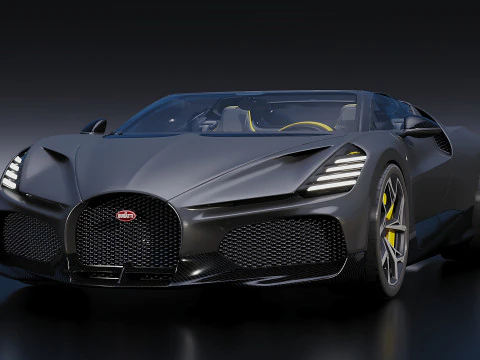 Bugatti W16 Mistral 2024 3D Model