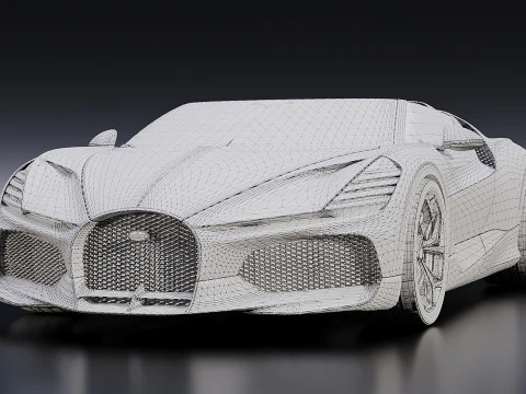 Bugatti W16 Mistral 2024 3D Model