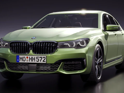 Sedã alemão série 7 M Sport 2016 Modelo 3D