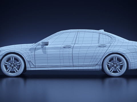 Sedán alemán serie 7 M Sport 2016 Modelo 3D