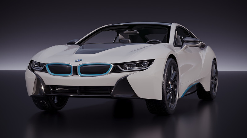 Carro esporte alemão i8 2015 Modelo 3D .c4d .max .obj .3ds .fbx .stl .blend 