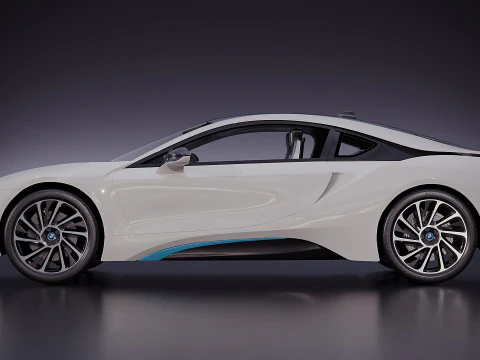 German sport car i8 2015 3D Model