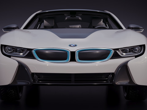 Carro esporte alemão i8 2015 Modelo 3D