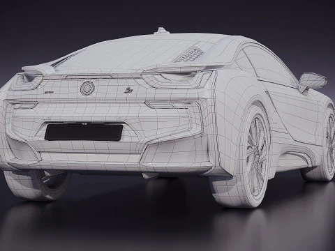 German sport car i8 2015 3D Model