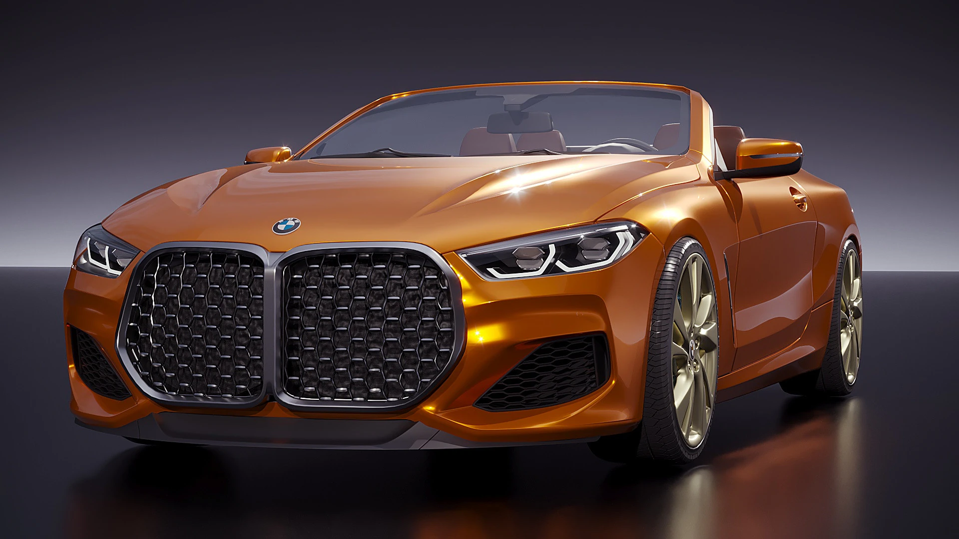 German convertible 2020 3D Model .c4d .max .obj .3ds .fbx .stl .blend 