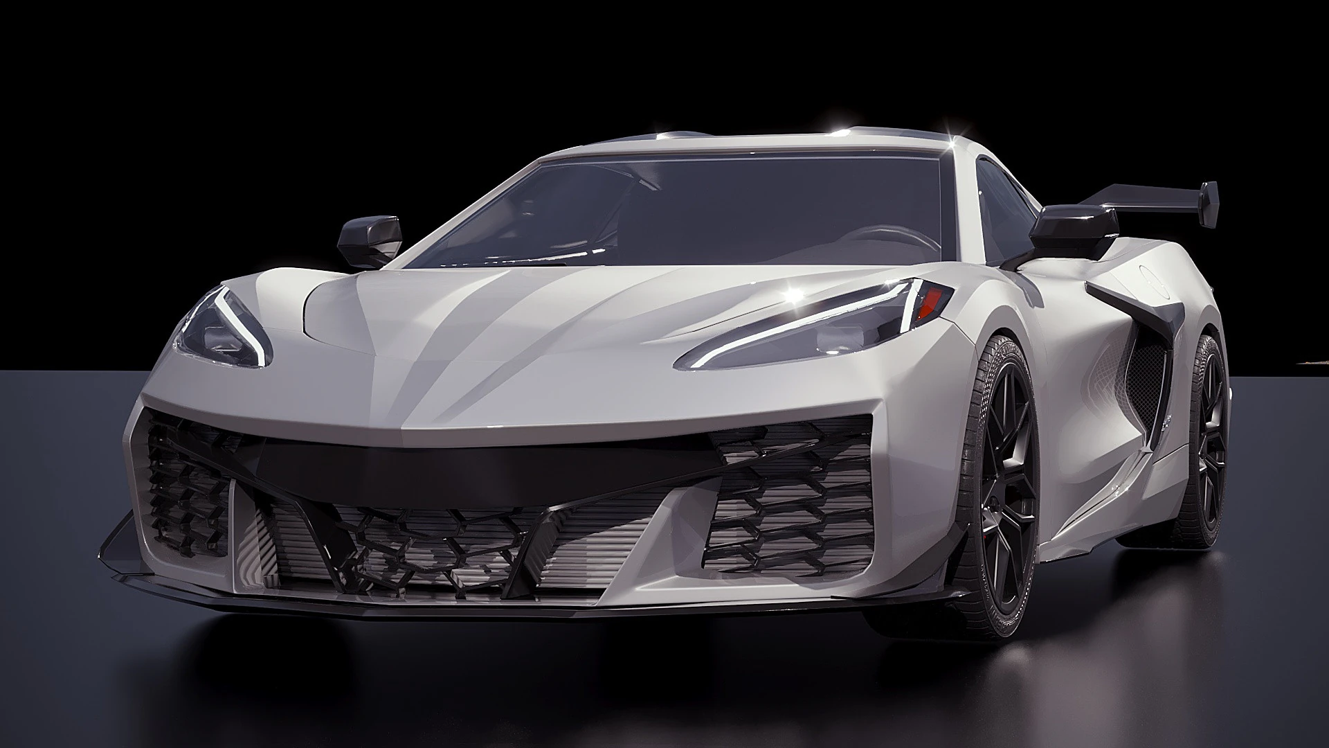 Chevrolet Corvette Z06 2023 3D Model .c4d .max .obj .3ds .fbx .stl .blend 