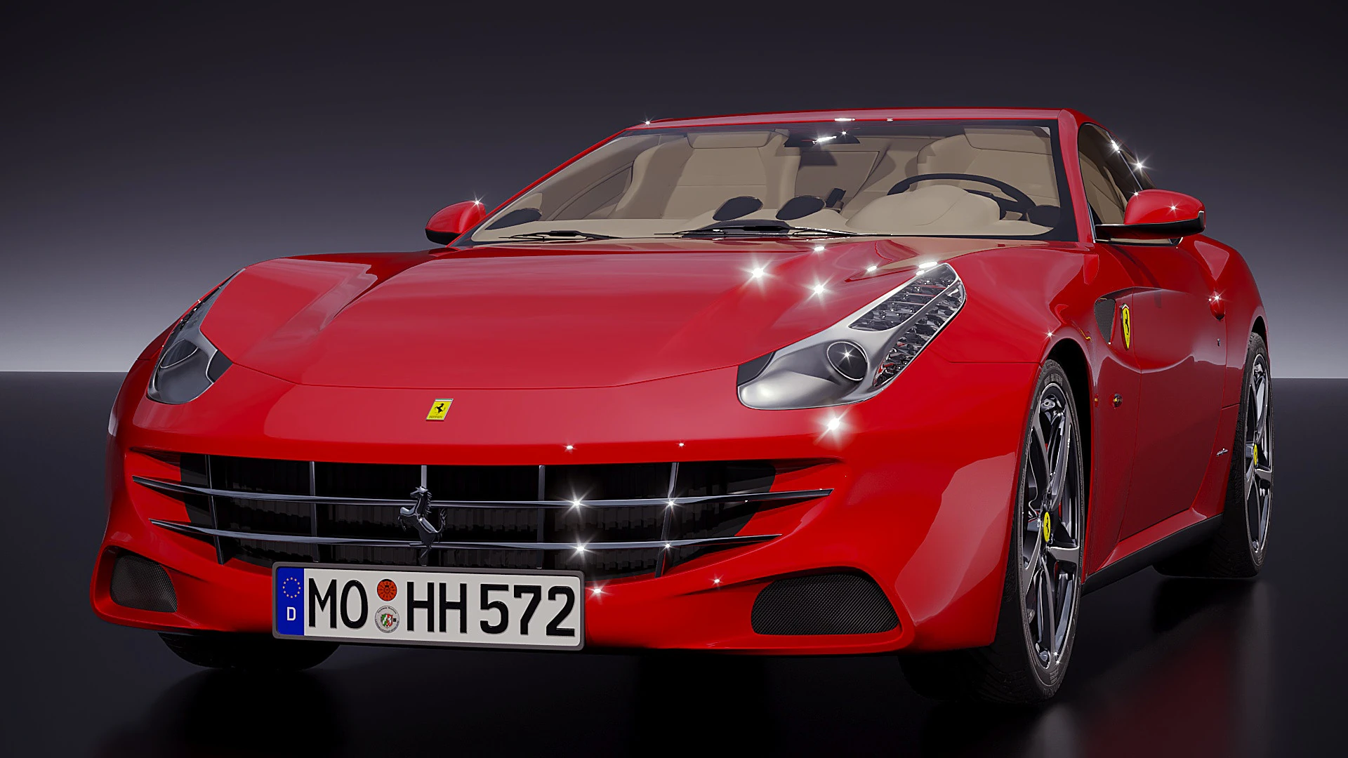Ferrari FF 2011 3D Model .c4d .max .obj .3ds .fbx .stl .blend 