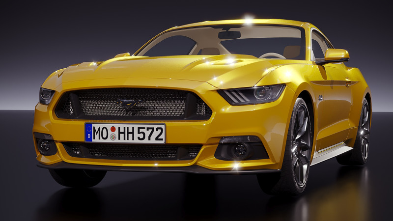 American sport car 2015 3D Model .c4d .max .obj .3ds .fbx .stl .blend 