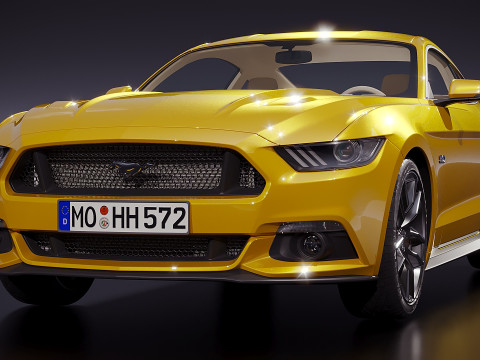 Американський спорткар 2015 року 3D Модель