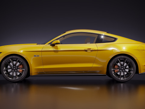 American sport car 2015 3D Model