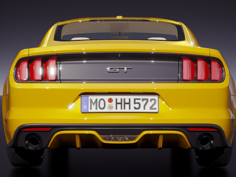 American sport car 2015 3D Model