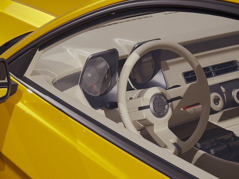 American sport car 2015 3D Model