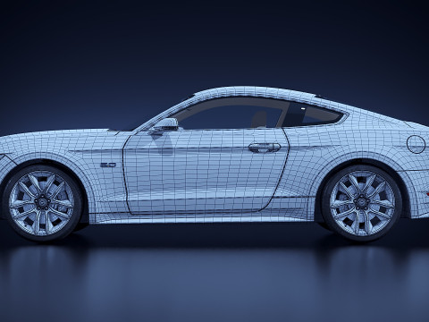 American sport car 2015 3D Model