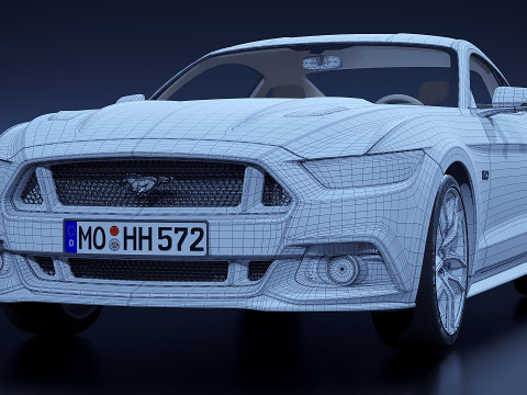 American sport car 2015 3D Model