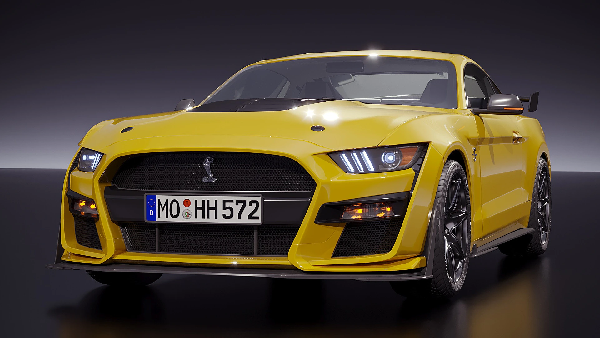American sport car 2017 3D Model .c4d .max .obj .3ds .fbx .stl .blend 