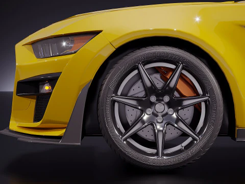 American sport car 2017 3D Model