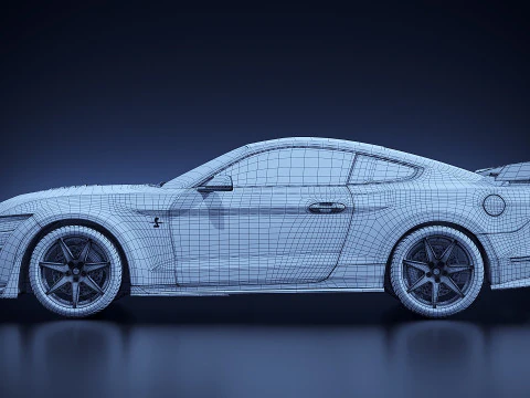 American sport car 2017 3D Model