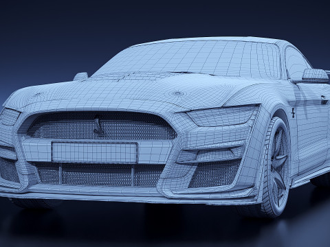Amerikanischer Sportwagen 2017 3D Modell