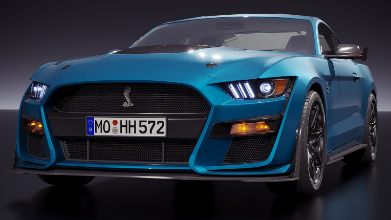 American sport car 2020 3D Model .c4d .max .obj .3ds .fbx .stl .blend