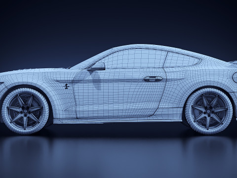 American sport car 2020 3D Model