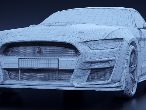 American sport car 2020 3D Model