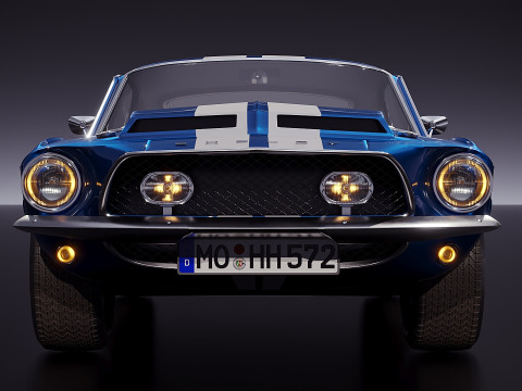 American sport car 2016 3D Model