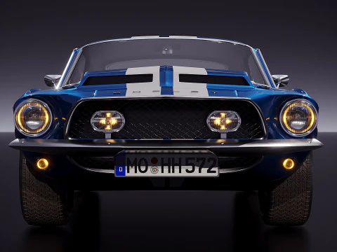 American sport car 2016 3D Model