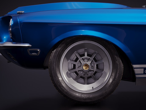 American sport car 2016 3D Model