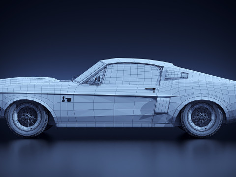 American sport car 2016 3D Model