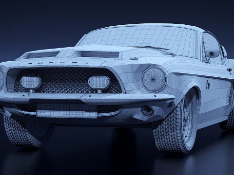 American sport car 2016 3D Model