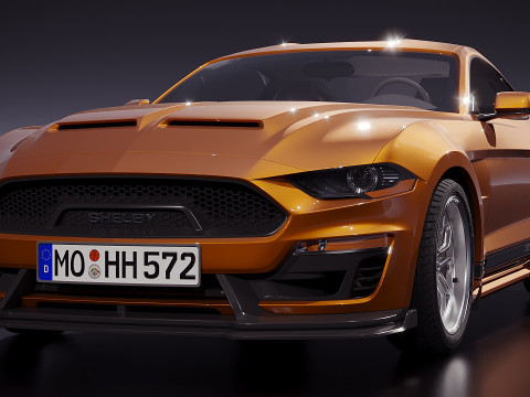 Американський спорткар 2019 3D Модель