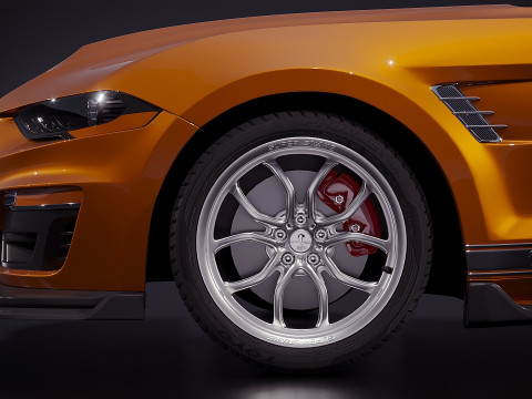 American sport car 2019 3D Model