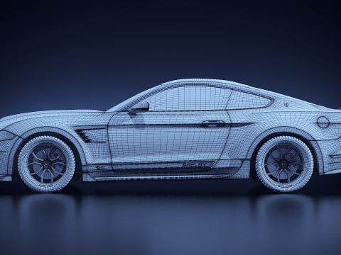 American sport car 2019 3D Model