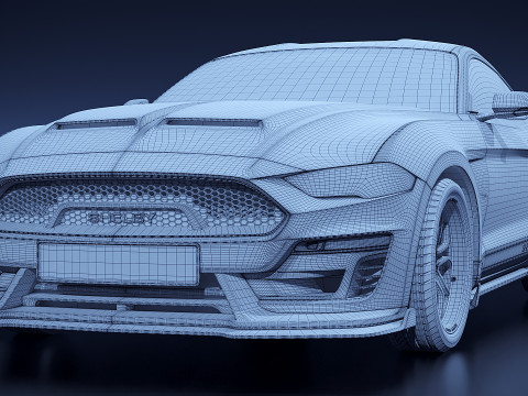 American sport car 2019 3D Model