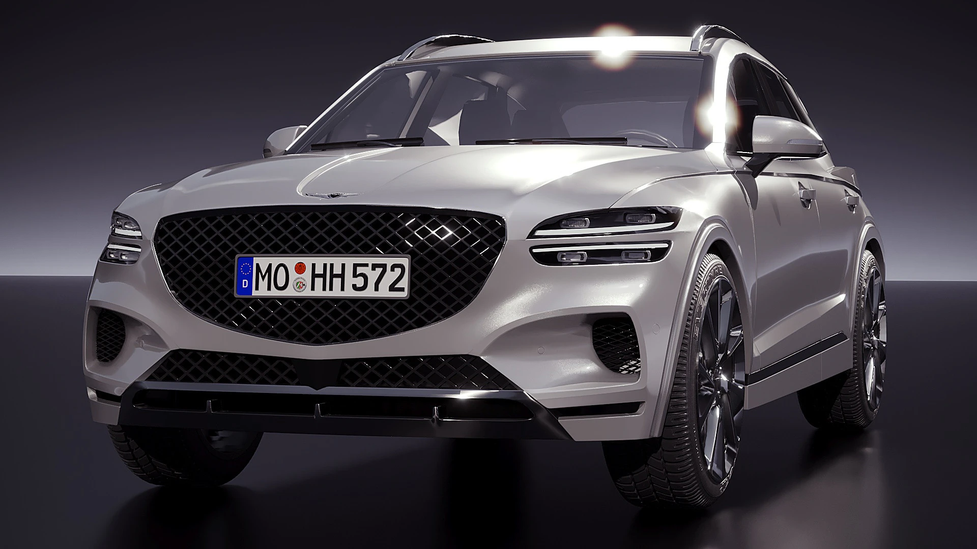 Genesis GV70 2022 3D Model .c4d .max .obj .3ds .fbx .stl .blend 