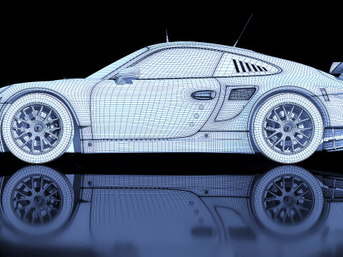Porsche 911 Carrera RSR 2013 3D Model