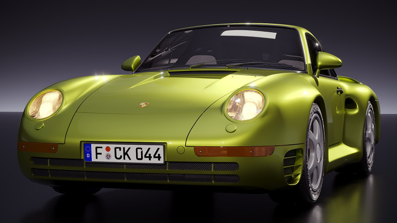 Porsche 959 3D Model .c4d .max .obj .3ds .fbx .stl .blend 