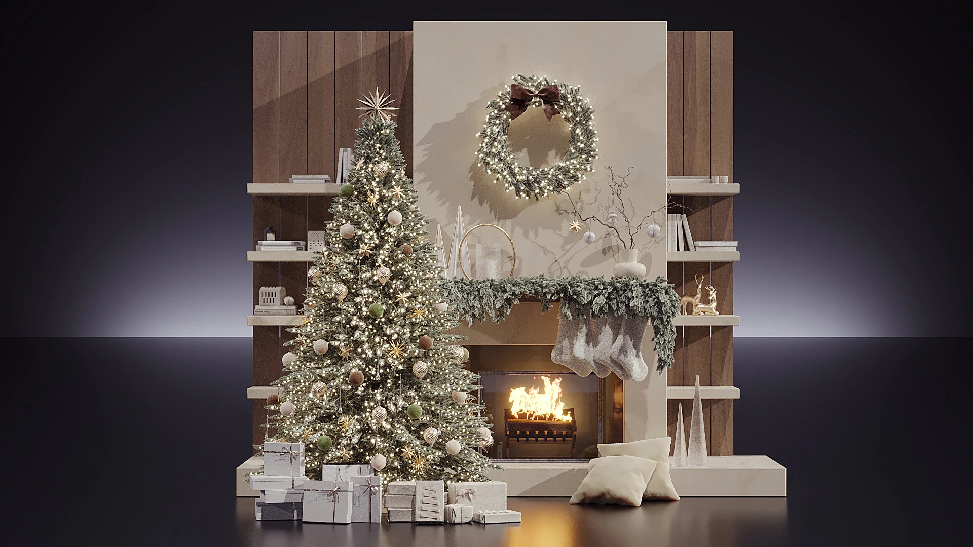Christmas Decor 13 3D Model .c4d .max .obj .3ds .fbx .stl .blend