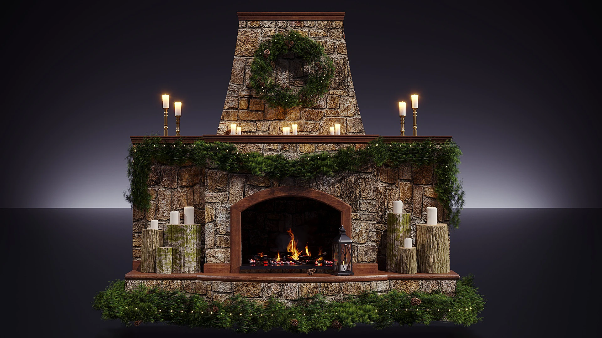 Christmas Decor 14 3D Model .c4d .max .obj .3ds .fbx .stl .blend 