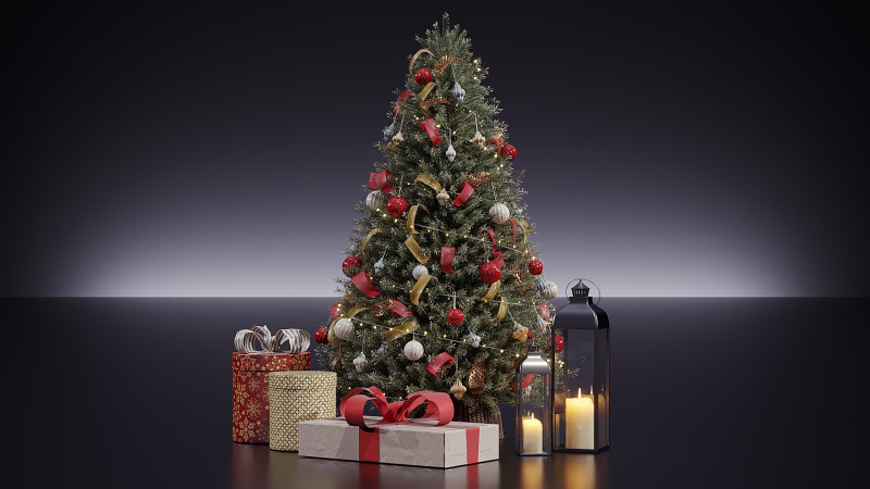 Christmas Decor 23 3D Model .c4d .max .obj .3ds .fbx .stl .blend 